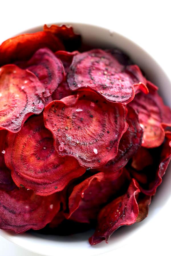 Healthy Baked Beet Chips Pinch Me Good