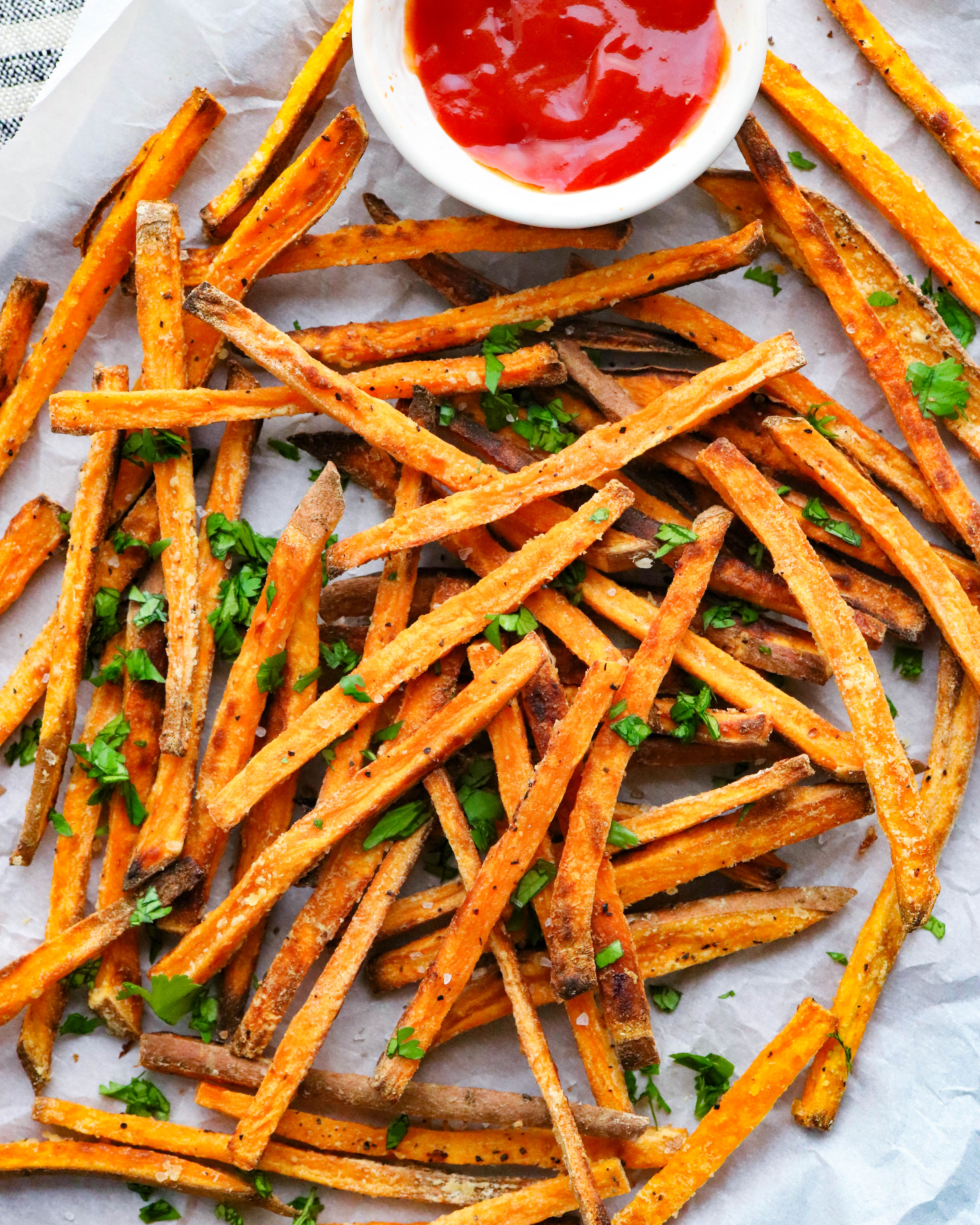 Crispy Paleo Sweet Potato Fries - Easy Recipe - Pinch Me Good