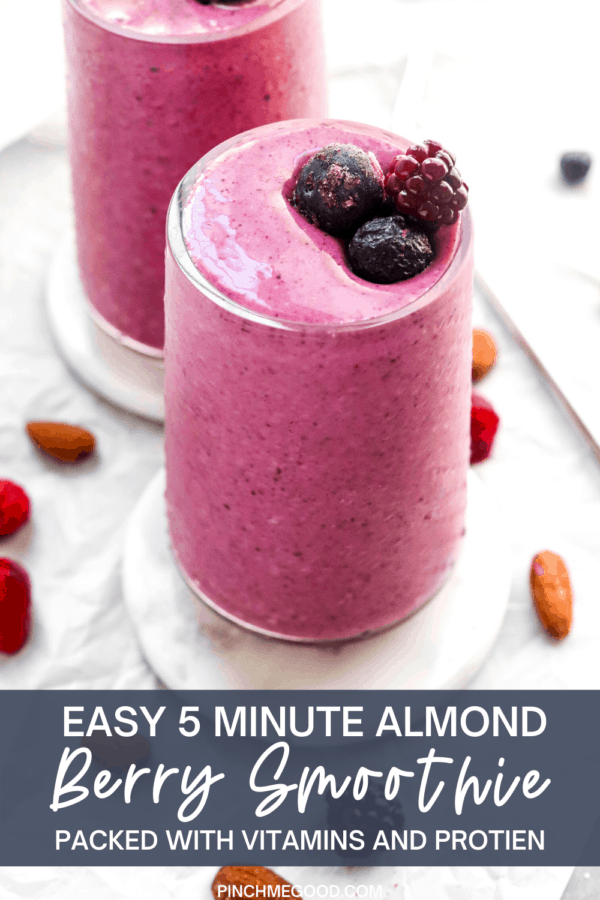 Simple Mixed Berry Smoothie - Pinch Me Good