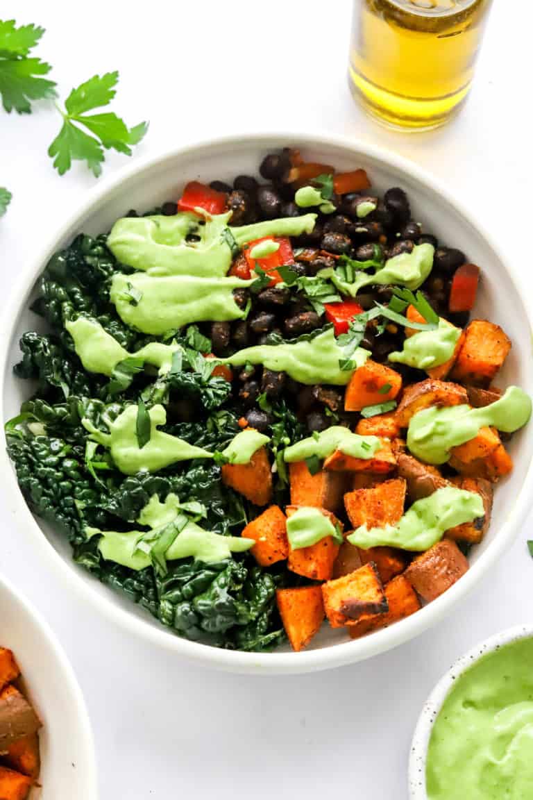 Sweet Potato Buddha Bowl with black beans Pinch Me Good