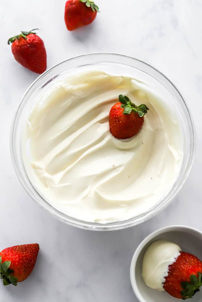 5 Minute Healthy Cream Cheese Frosting - Pinch Me Good