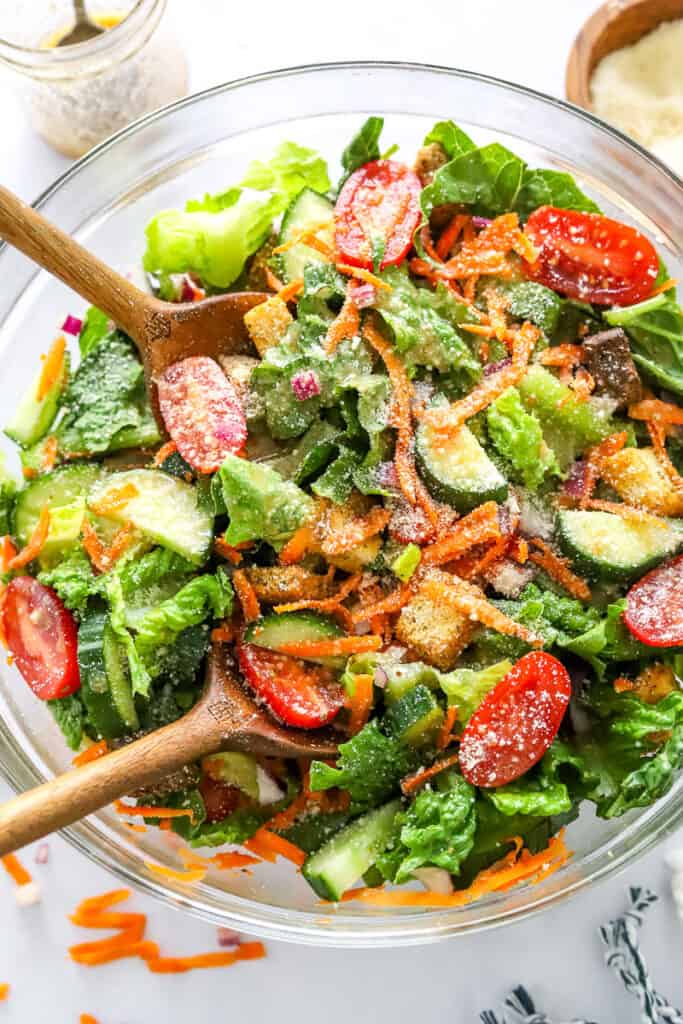 Classic House Salad - Quick and Easy - Pinch Me Good