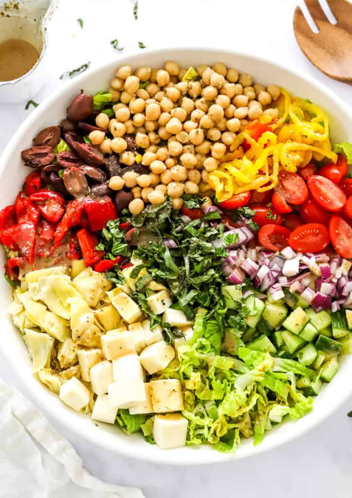 10-Minute Italian Chopped Salad - Easy and Healthy - Pinch Me Good