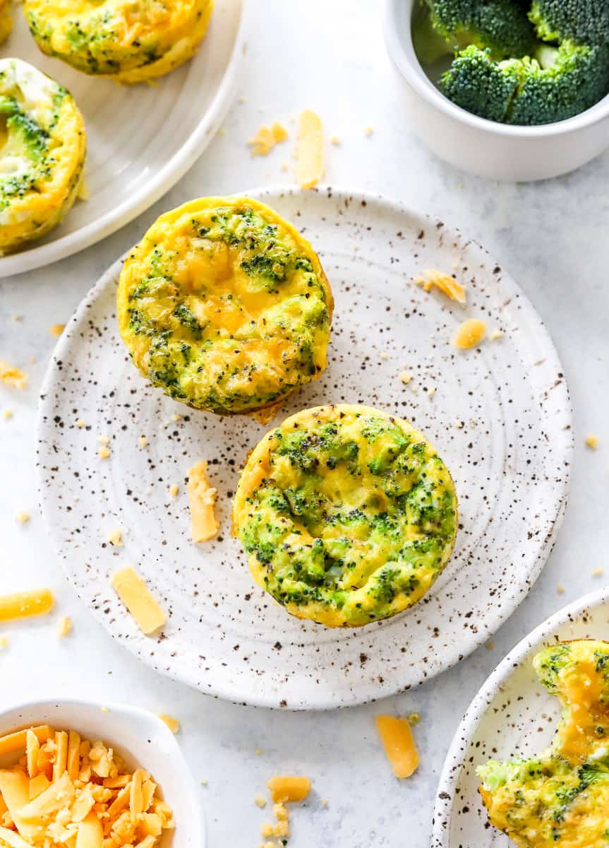 Cheesy Broccoli Cheddar Quiche Cups - Low Calorie Egg Recipes