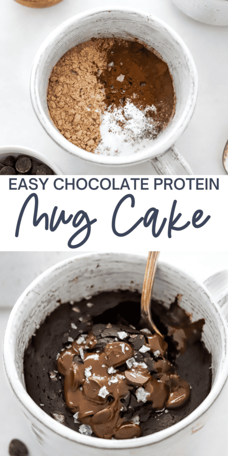Easy 3-Minute Chocolate Protein Mug Cake - Pinch Me Good