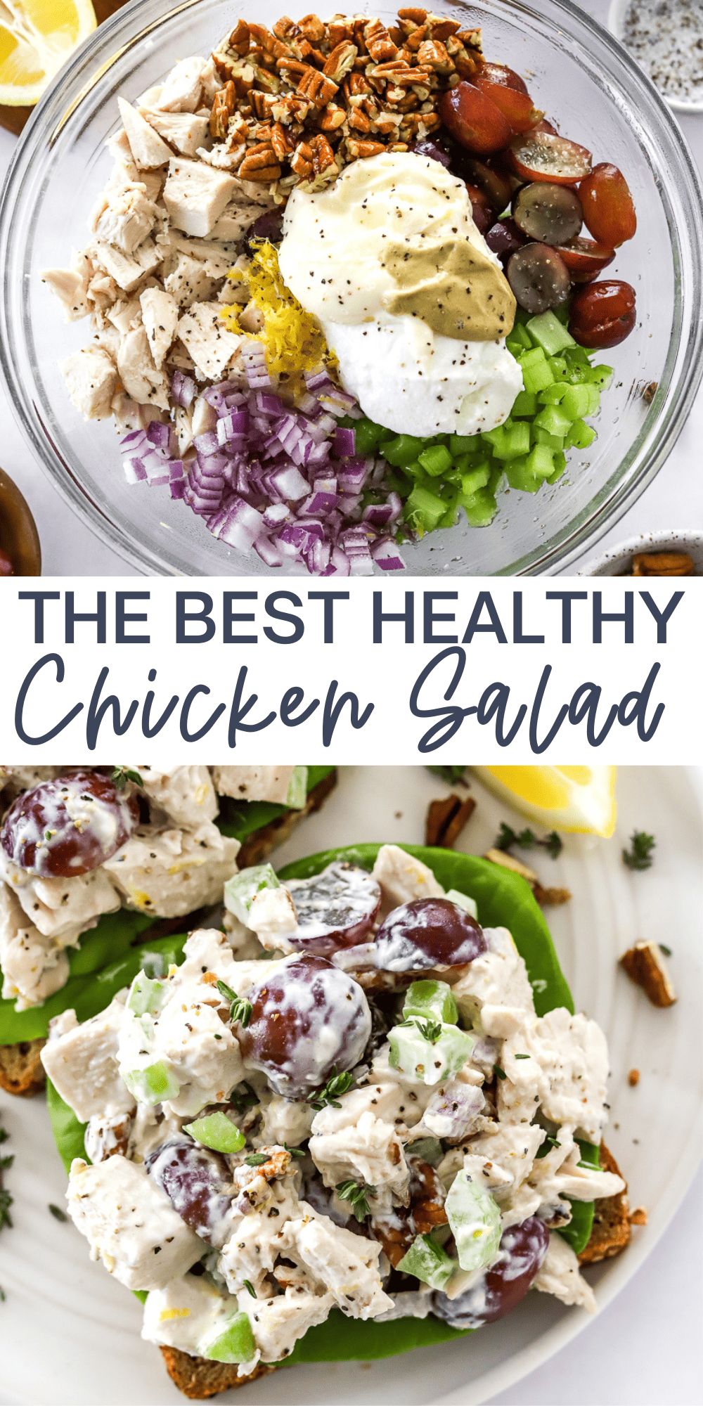 The BEST Healthy Chicken Salad Recipe - Pinch Me Good